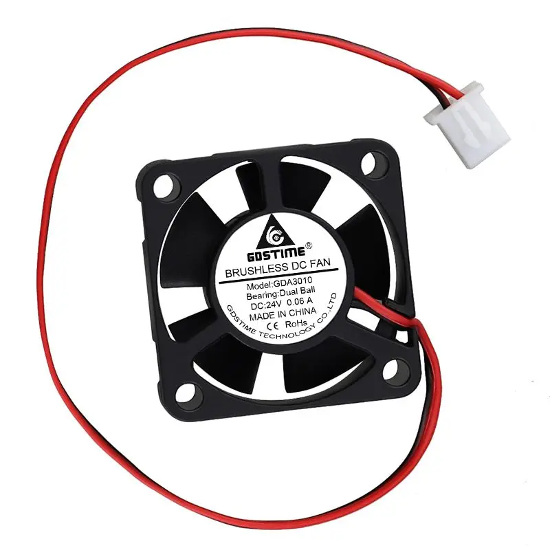 Gdstime-ventoinha de 24v com Rolamento Esférico Duplo 30 mm x 10 mm Ventilador de Resfriamento sem Escovas para Carro Micro Ventilador 3010 Peças Ventiladores e resfriadores - Imagem 4
