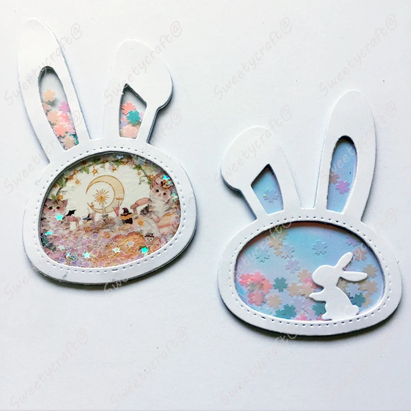 Rabbit Bunny Stich Frame Shake Cutting Dies 3