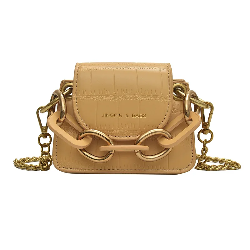 

Mini Satchel 2019 South Korean Version Of A Versatile Stone Pattern Single Cross-Body Bag Fashion Chain Small Square Bag