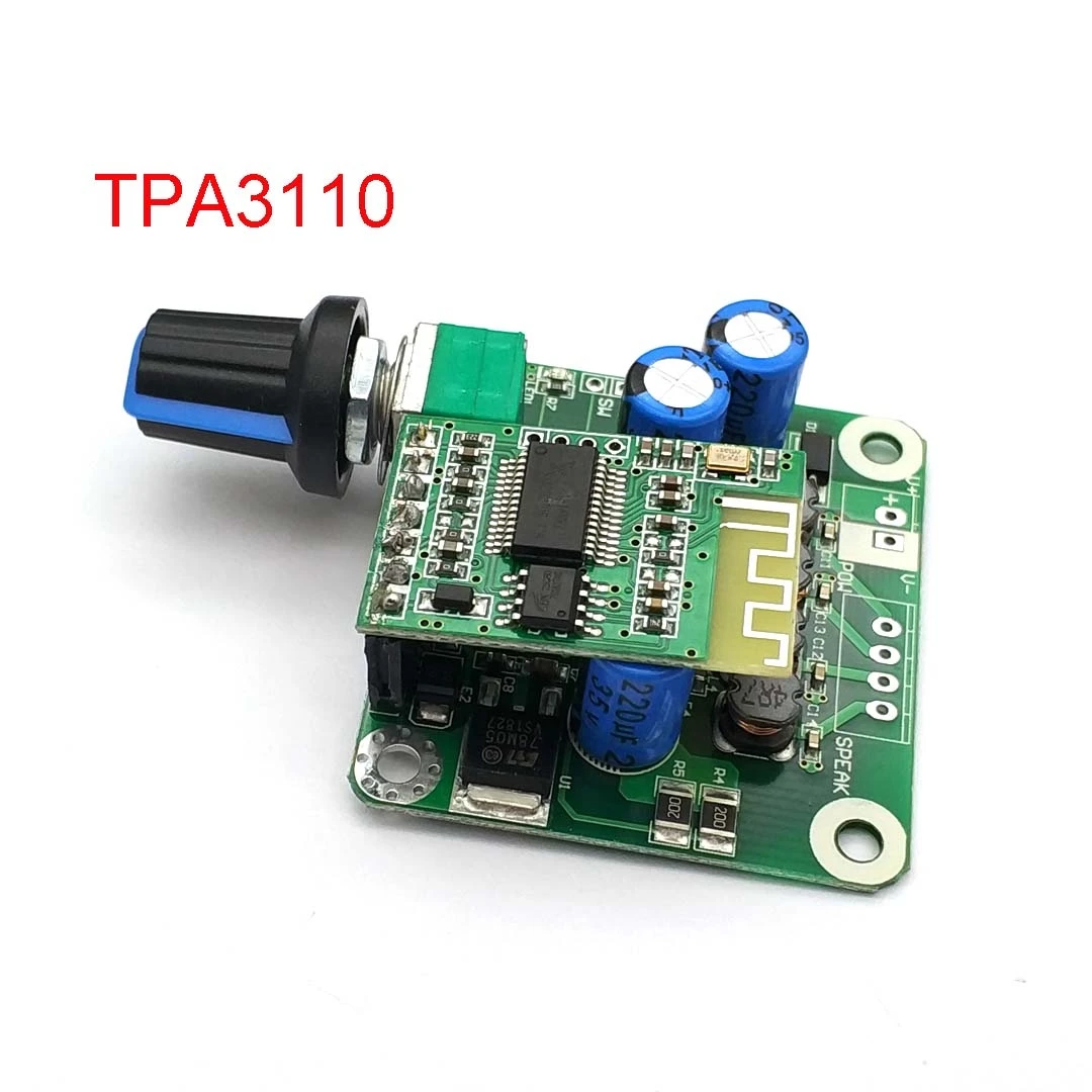 

Bluetooth 4.2 TPA3110 15w+15W Digital Stereo Audio Power Amplifier Board Module 12V-24V Car For USB Speaker,Portable Speaker