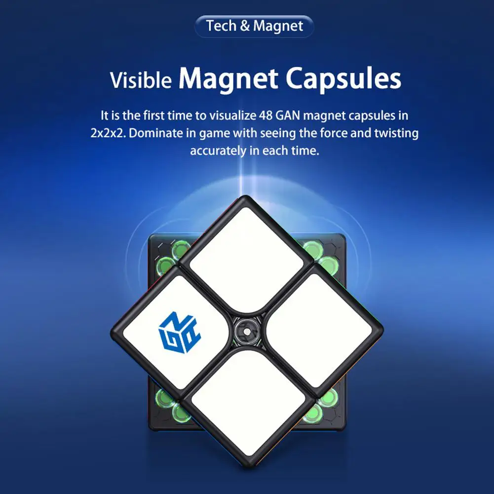 GAN251 M 2x2x2 Магнитный магический куб GAN 251 M 2x2 Магнитный скоростной куб GAN 251 M Magic cubo gans 2x2x2 Cube GAN251M
