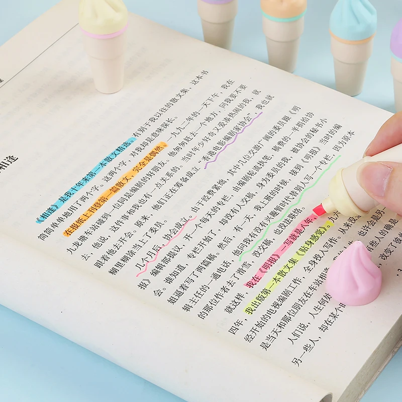 Cute Highlighter Wine Bottle Ice Cream Fountain Pen Lovely Cartoon Paint Marker Pen 1 PCS School Office Office Stationery Supply highlighter pen,marker pen,highlighter marker,art marker