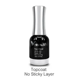 Venalisa Platinum Gel Polish - Tempered Top Coat UV LED Nail Lacquer (NoWipe top coat)