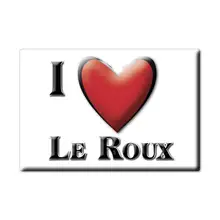 Aimant LE ROUX lodestone LANGUEDOC ROUSSILLON (7) France aimant frigo SOUVENIR j'adore cadeau