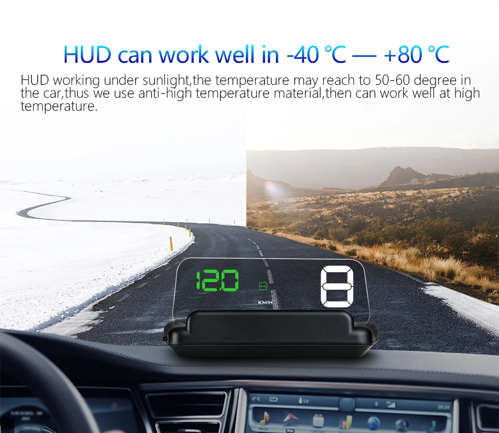 HUD C500 дисплей автомобиля gps OBD OBD2 диагностический инструмент проектор Цифровой измеритель скорости автомобиля сигнализация безопасности