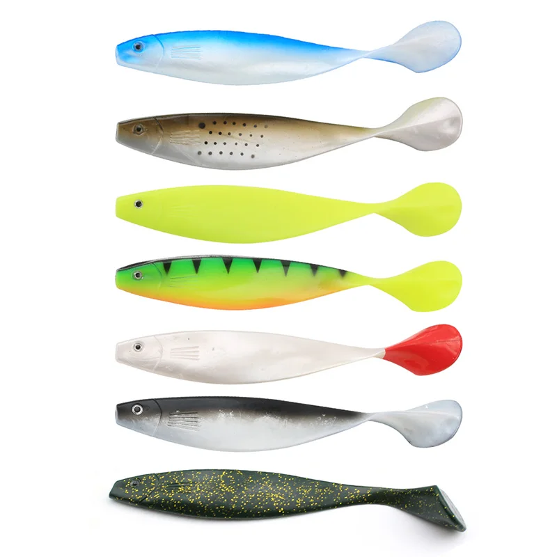 Cerill 1 PC 235mm 70g Soft Fishing Lure Vivid T Tailed Silicone Fishing Bait Swimming Paddle Tail Pike Bass Saltwater Swimbait