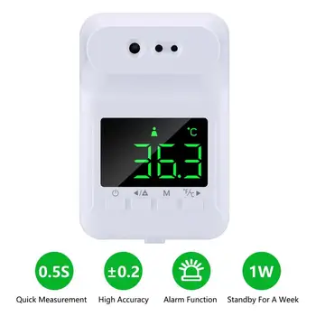 

K-3S Wall-mounted Thermometer Voice Prompt Infrared Thermometer Automatic Induction Non-contact Fixed Thermometer