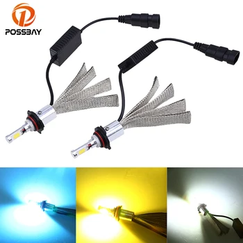 

POSSBAY Car Headlight Bulb 3500K/6500K/10000K LED 30W Power 4000LM 9012 High Low Beam Fog Light Bulbs COB LED Headlamps