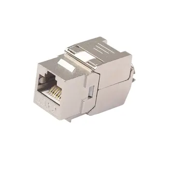 

Network Cat5e Cat6 Cat6A Toolless Keystone Jack Module Full Shielded RJ45 Socket To LSA Toolfree Termination