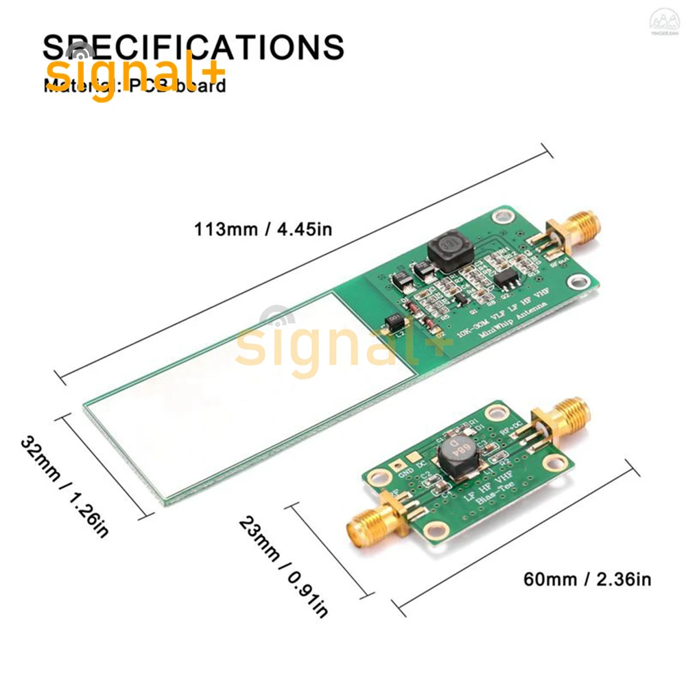 Mini Antenna Attiva 10Khz-30Mhz Di Onde Corte Della Mini Frusta Mf/Hf/Vhf Accessori Elettrici Del Ricevitore Di Rtl-Sdr Dell'Onda Corta Della Radio