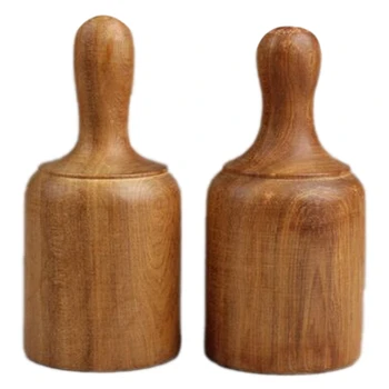 

2Pcs Fragrant Wood Cups Therapy Body Cupping Massage Set Acupuncture Wooden Vacuum Stress Relief Health Care