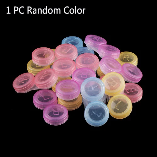 1pc random color Новая мода портативный пластиковый чехол для контактных линз карамельный цвет бутылка трубка замачивания коробка очки для путешествия держатель аксессуары для очков - Цвет: 1pc random color