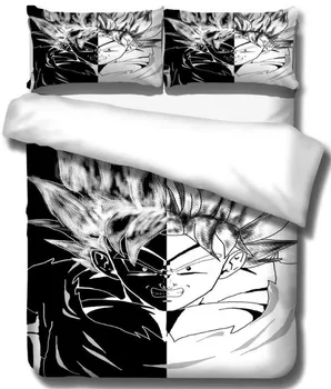 

Hot Anime DRAGON BALLZ 3d Bedding Set Son Goku Son Gohan Vegetto Character Duvet Cover Set Pillowcase Twin Full Queen King Size