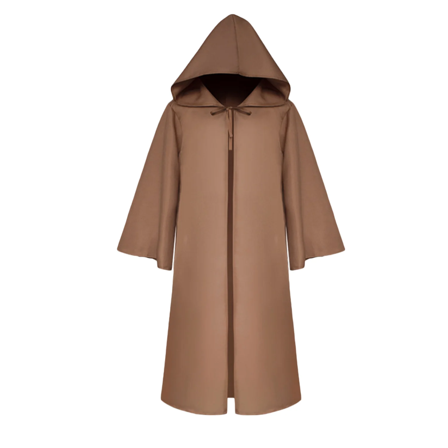 Brown XXL Besegad демон вампир ведьма колдун плащ накидка с капюшоном халат для взрослых мужчин женщин Хэллоуин маскарадные костюмы для косплейной вечеринки - Цвет: Brown XXL