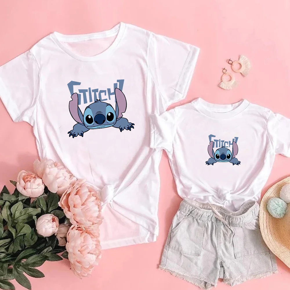 Camiseta moderna con estampado de dibujos animados para mamá y yo, ropa a juego, conjuntos familiares, para mamá hija|Trajes iguales familia| - AliExpress