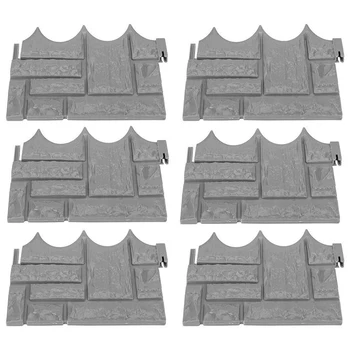 

Lawn Edging Plant Border, Gray Stone Brick Flower Bed and Garden Fence, Used for DIY Home Garden Decoration (12 Pcs)