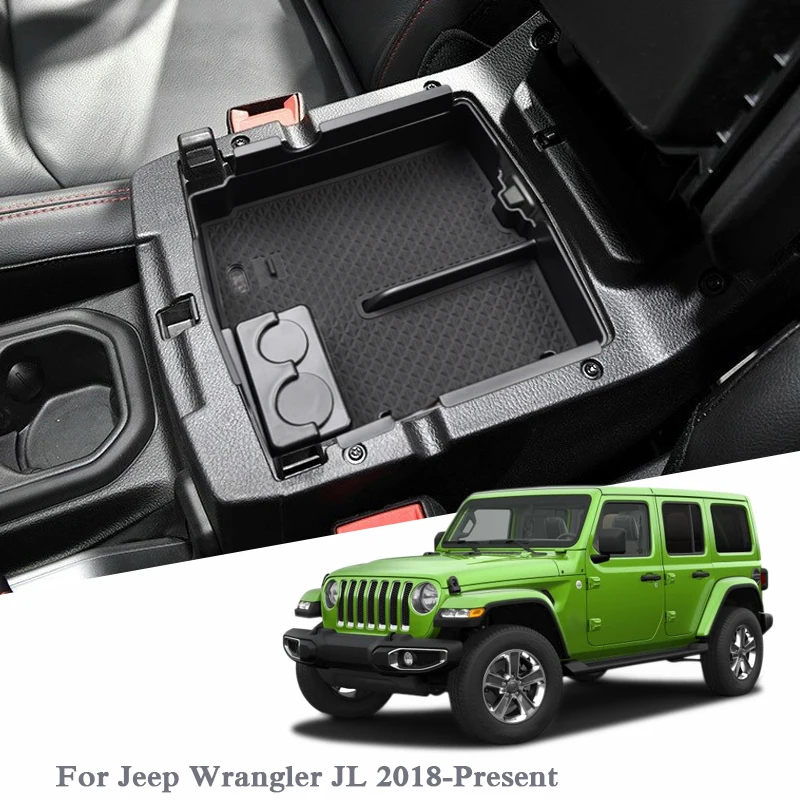 Автомобильный Стайлинг ABS для Jeep Wrangler JL-Н. В. LHD Автомобильная центральная консоль подлокотник коробка для хранения крышка интерьерные авто аксессуары