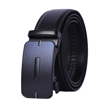 

genuine leather belt for men black automatic buckle ratchet belt luxury designer belt men high quality fashion mens belt