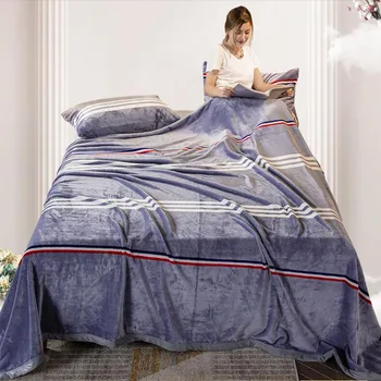 

Flannelette blanket coral flannel bed sheet summer thin air conditioning blanket household towel quilt thickened cushion cover