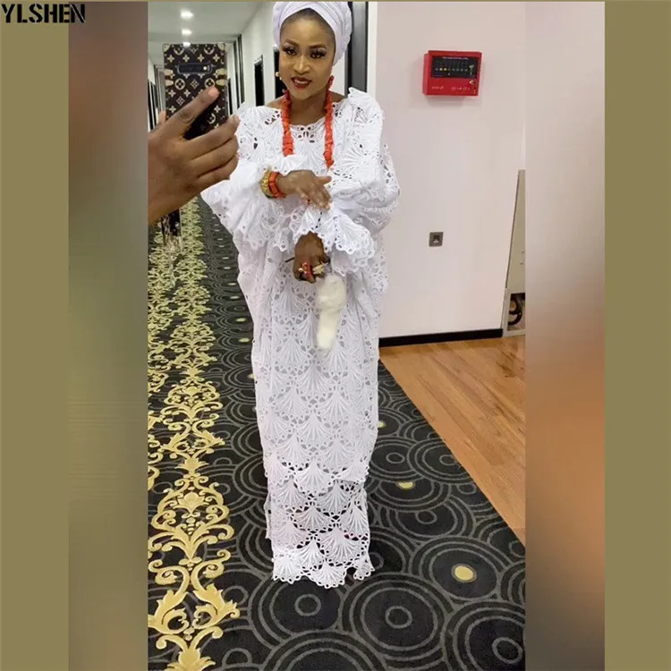 length 150cm Dashiki Lace African Dresses for Women Super Size Traditional Boubou Robe Africaine Femme 2020 Long Africa Dress African Clothes 04