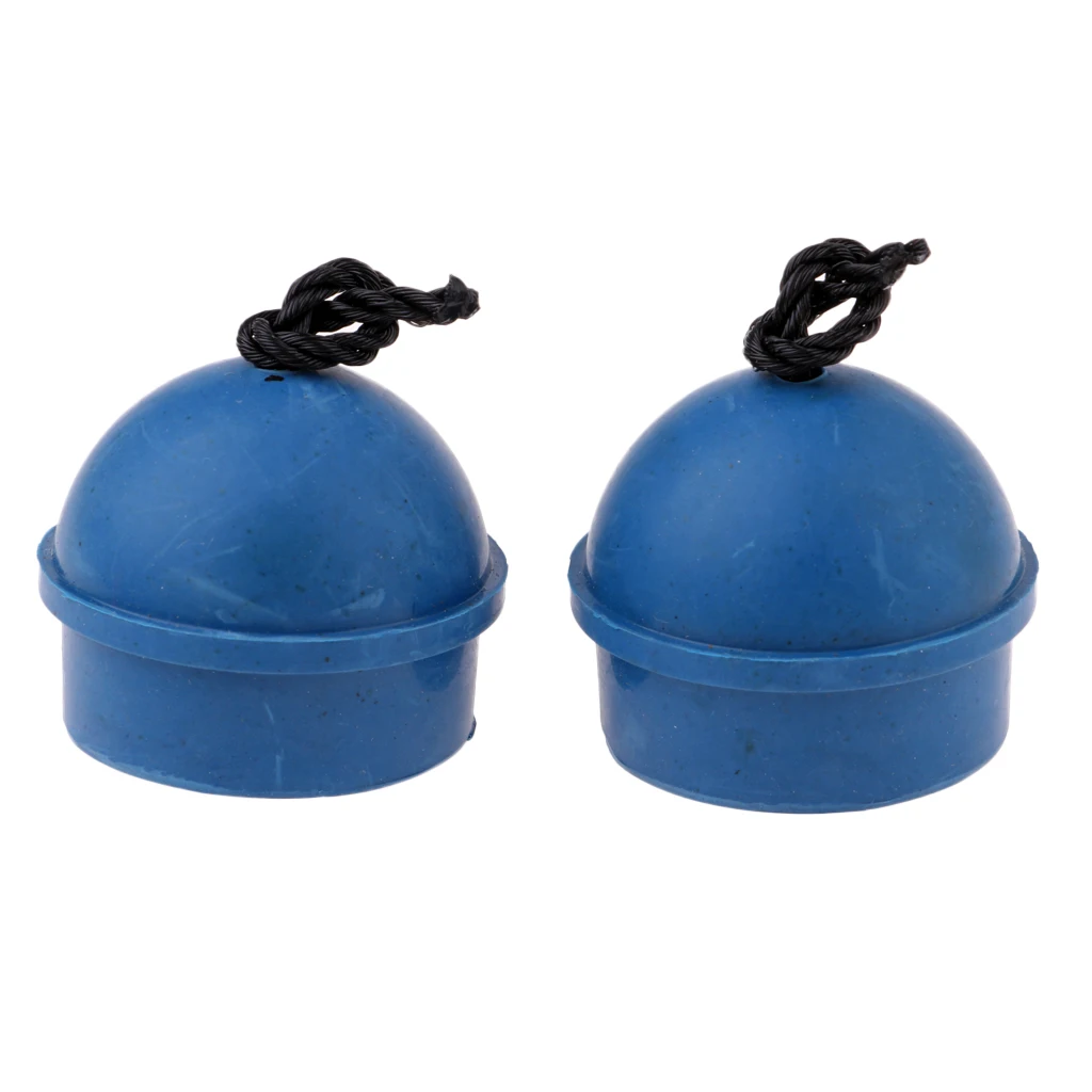 2 Pieces Pool Snooker Billiard Cue Pool Table Chalk Holder Blue Rubber Holder With String Attachment