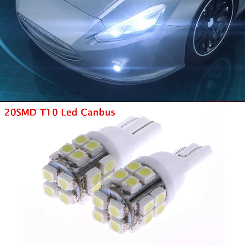 Авто боковой клиновидный светильник T10 Led Canbus W5W 3528 20SMD 194 168 автомобильный
