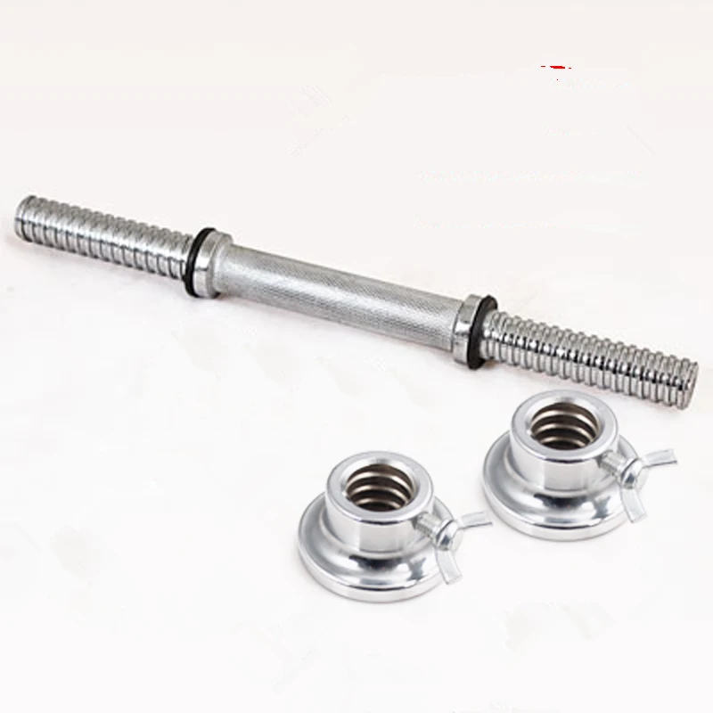 30/34/40/45/50cm Lenght For Home Gym Fitness Dumbbell Bars With Clamps 25mm Standard Threaded Dumbbell Handles F2105