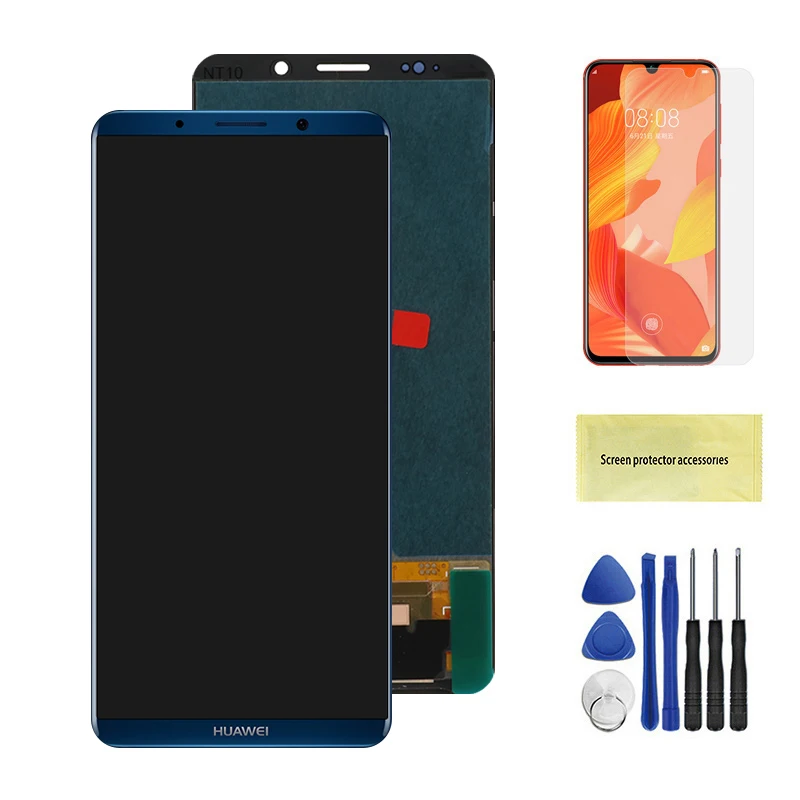 Blue No Frame Дисплей для huawei mate 10 Pro lcd кодирующий преобразователь сенсорного экрана в сборе для huawei mate 10 pro BLA-L09 BLA-L29 - Цвет: Blue No Frame