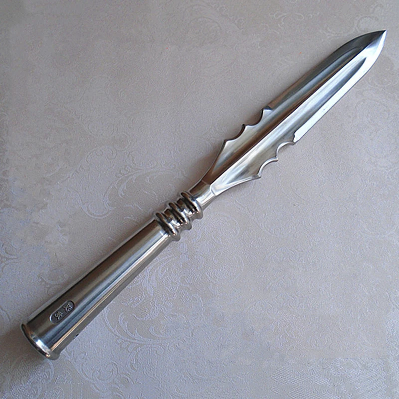 Kaufen Sechs in one Edelstahl Kampfkunst Gun Kopf Acht Langen Speer Lange Waffe Rot Muskechy Pistole Kopf ungeöffnet