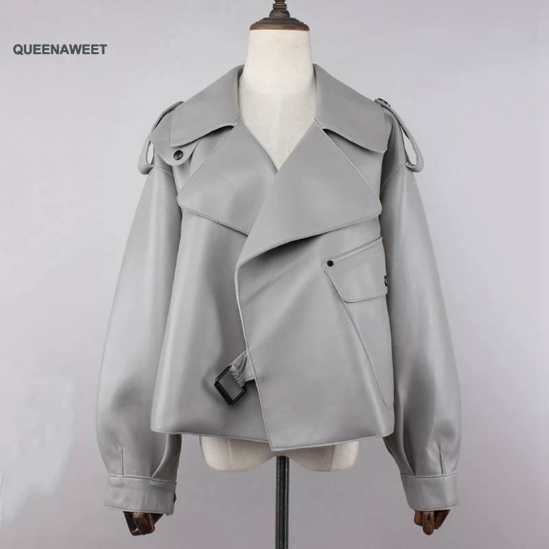 

New Arrival Real Leather Jacket Fashion women real sheepshin leather coat Jackets Genuine Leather