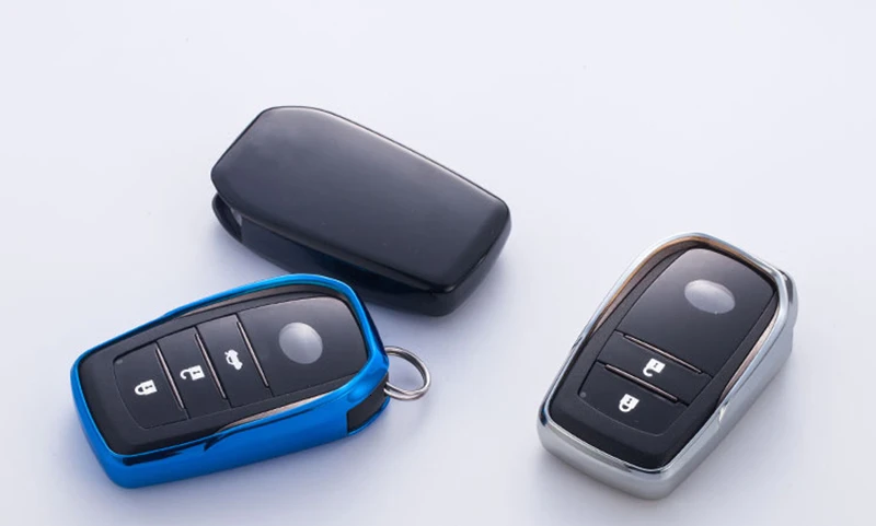 Чехол из ТПУ для ключей для Toyota с электрическим покрытием Camry Highlander Prado Crown Land Cruiser Prius Vitz COROLLA Key Shell Holder