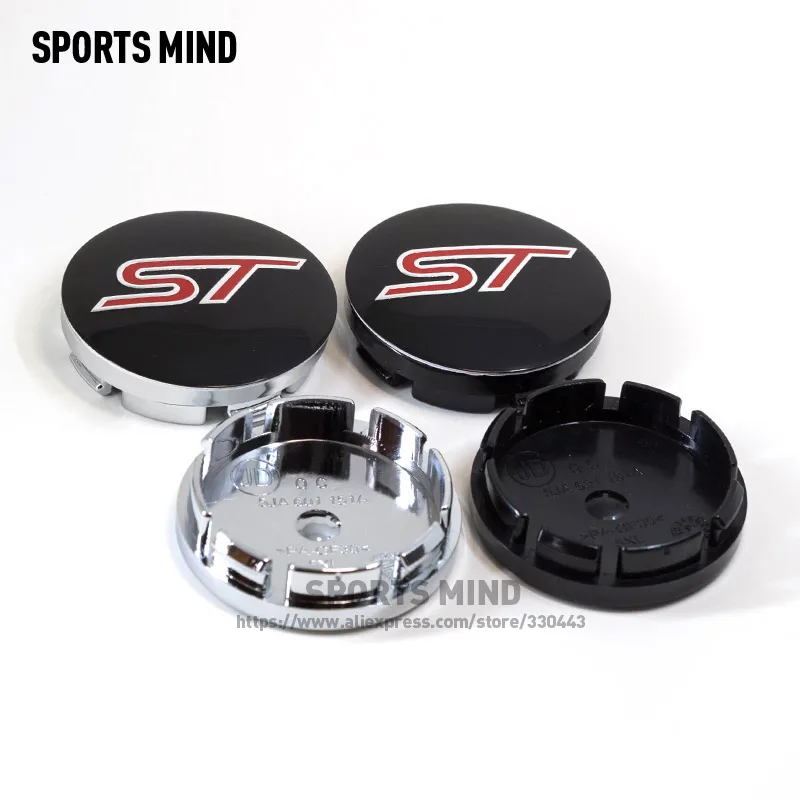 4PCS 56MM ST Car Wheel Center Hub Caps Badge Emblem Sticker Decal Wheel Dust-proof covers Badge wheel center caps wheel center hub cap sticker