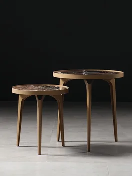 

Milan Design Coffee Table with Gilded Metal Legs and Artificial Marble Top
