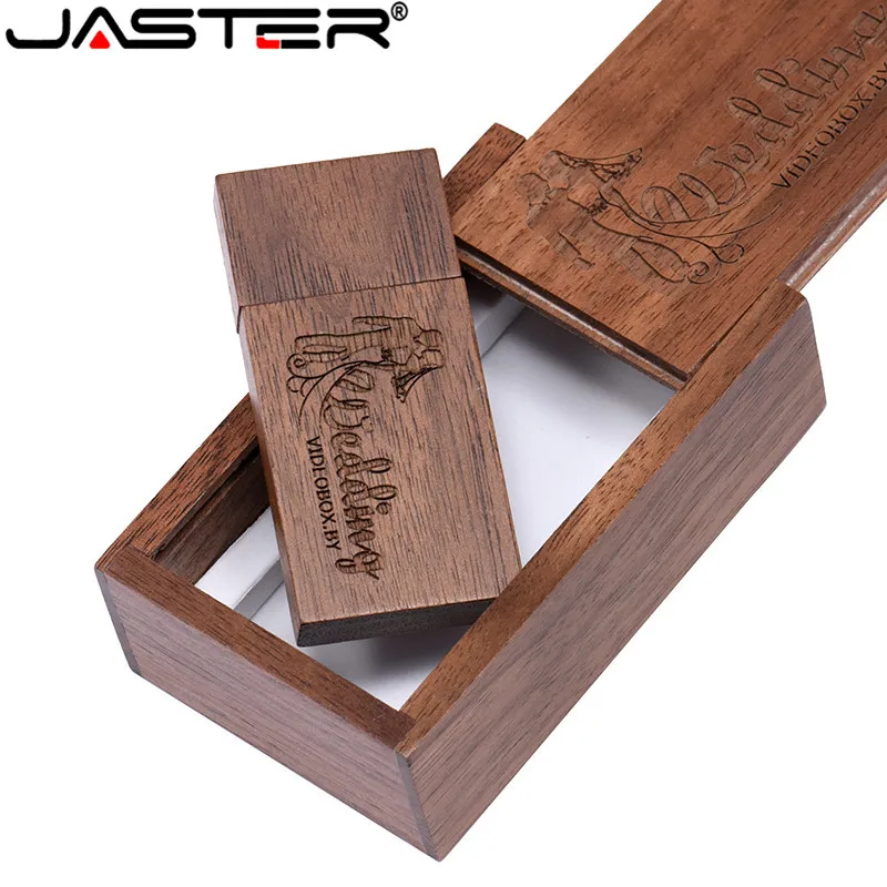 JASTER (5 шт. бесплатный логотип) USB 2 0 Деревянный Квадратный Блок + коробка флэш