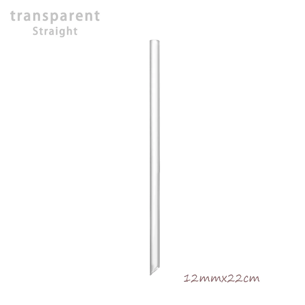 1 шт 18 см многоразовая стеклянная соломинка для питья Бытовая прямая/гнущаяся пирекс стеклянная соломинка аксессуары для кухонного бара - Цвет: Straight(12mmx22cm)