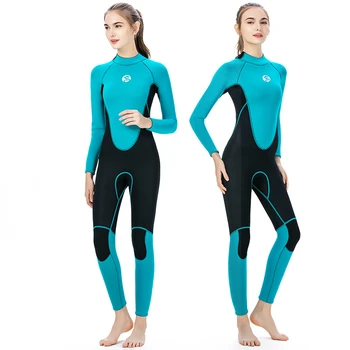 

SLINX 2019 Women Long Sleeve Wetsuit Female One Piece 3mm Neoprene Diving Suit Full Body Snorkeling Surfing Diving Swim Suit