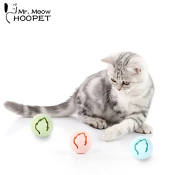 

Hoopet Interactive Toy Cat 3Pcs Ball Cat Toys Bell Catnip Stuffed Toys For Cats