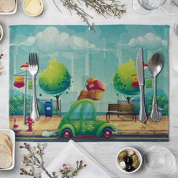 

Oceans Art Stripes Printed Western-style Placemat Table Mat