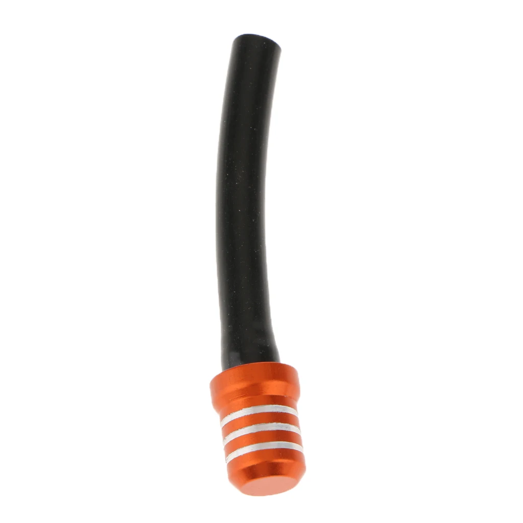 2pcs 8mm 5/16 inch Gas Fuel Cap Air Vent Hose Breather Pipe w/ One-way Valve for ATV Quad Dirt Bike Motocross, Black & Orange