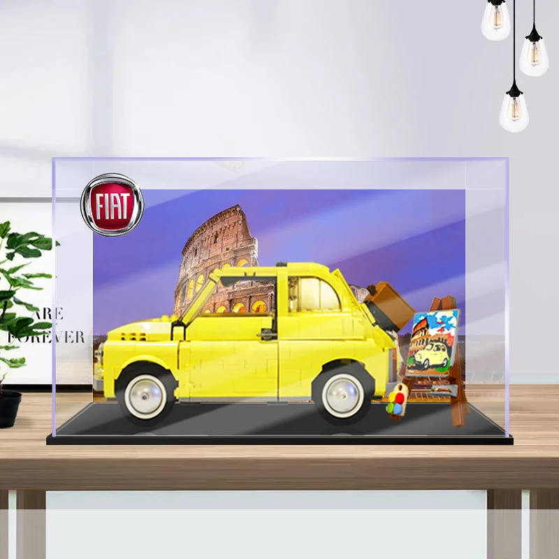 Espositore In Acrilico Per Il 10271 Fiat 500 Espositore Trasparente Antipolvere Vetrina Regalo Di Natale Per Bambini Non Includere Il Modello