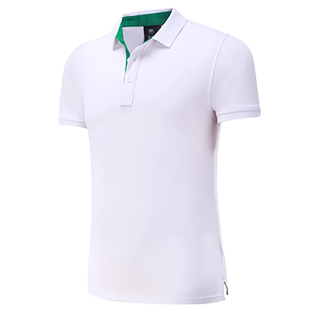 high quality Men Polos Shirt Summer badminton Sport T Shirts golf clothing Sports Short Sleeve Breathable tennis t shirt polos - Цвет: white