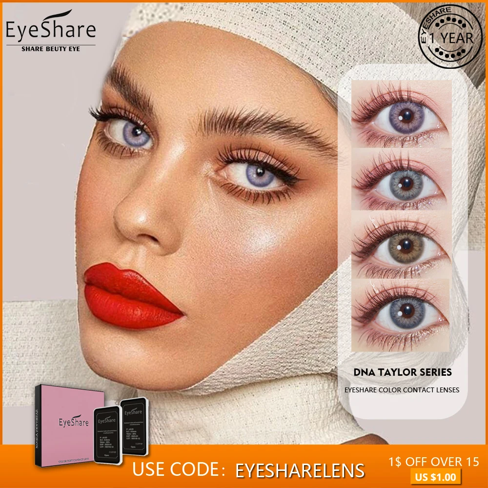 EYESHARE- 2pcs/pair DNA TaylorSeries Colored Contact Lenses for eyes Colored Eye Lenses Color Contacts