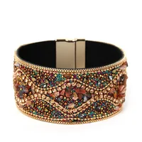 Bohemian Kralen Armband Voor Vrouwen Mode 2021 Magnetische Gesp Charme Brede Armbanden Vrouwelijke Sieraden