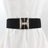 New Luxury Fashion Black Elasticity Belt Shirts Dresses Coats Decorated Butterfly Leaves Buckle Lady Waist Belts for Women ► Photo 2/6