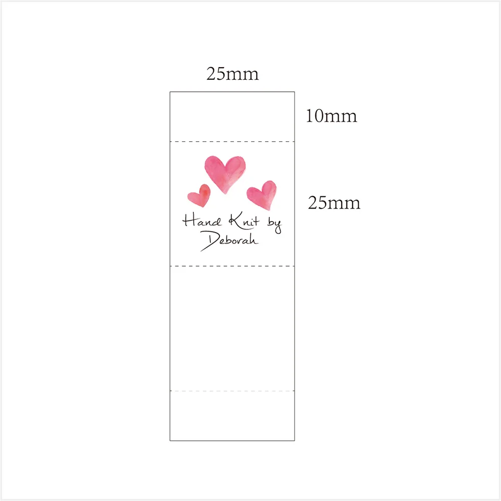 Made With Love, Sew On Label Tags, Personalized Tags, Crafts, DIY Gift, Cotton Fabric, Sewing Clothes, Fold tag (MD1191)