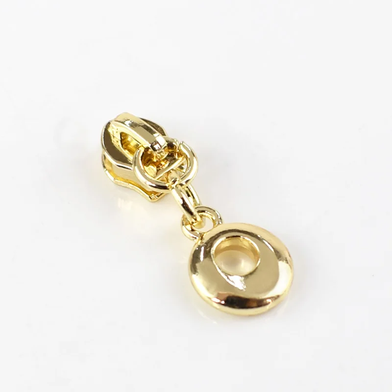 lightgold-10pcs 20 шт. модные 3# уплотнительные кольца металлические ползунки для молнии для нейлоновые молнии куртки одежда молнии головы ремонт комплект DIY сумка Аксессуары - Цвет: lightgold-10pcs