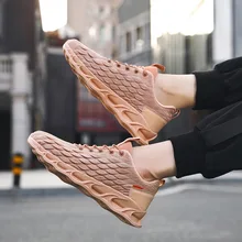 Мужская обувь; сезон осень; коллекция года; модная обувь с узором в виде чешуи; спортивная обувь; мужская тканая обувь; дышащая сетчатая обувь