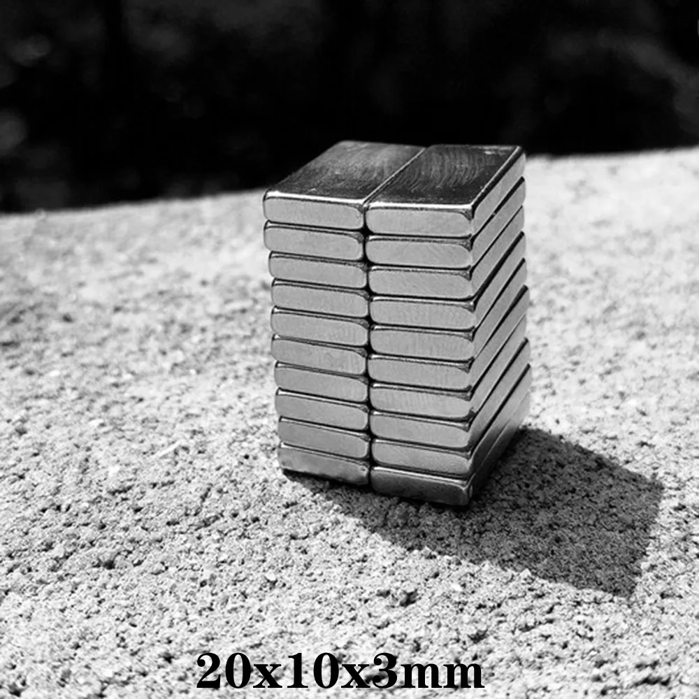 5 ~ 100 шт 20x10x3 мм блок мощные магниты оптом лист неодимовый магнитный Супер Сильные