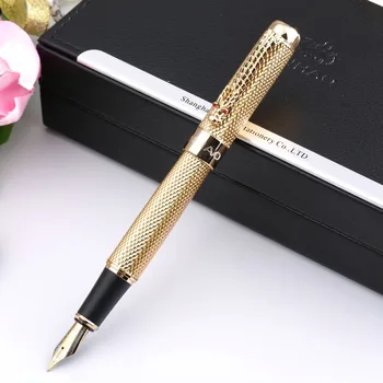 

jinhao 1200 silver golden black classic metal wave faucet gift M fountain pen