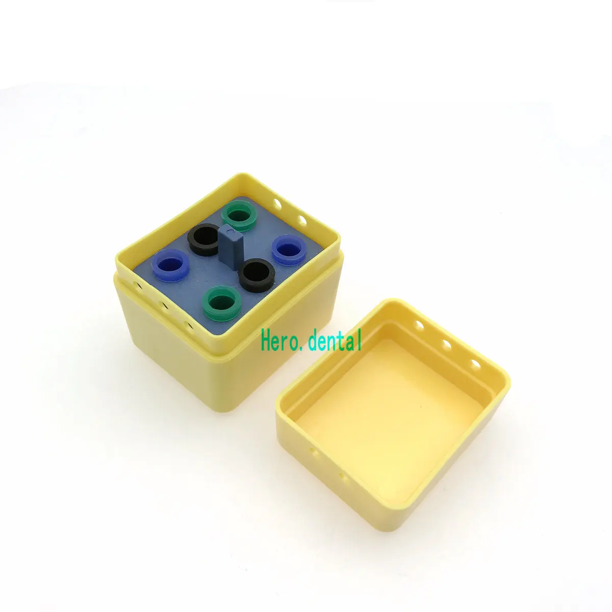 2 шт. стоматологические Enodontic Эндо коробка блок держатель Autoclavable для Gutta Percha точки стоматологические инструменты - Цвет: 2pcs yellow